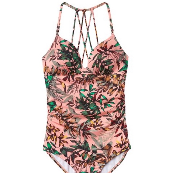 Athleta Other - Athleta Aqualuxe Print Molded One Piece Pink NWT S